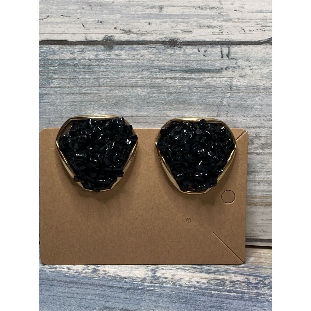 black gold tone shoe clips
